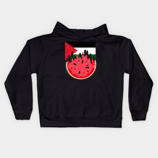 Watermelon Palestine Kids Hoodie